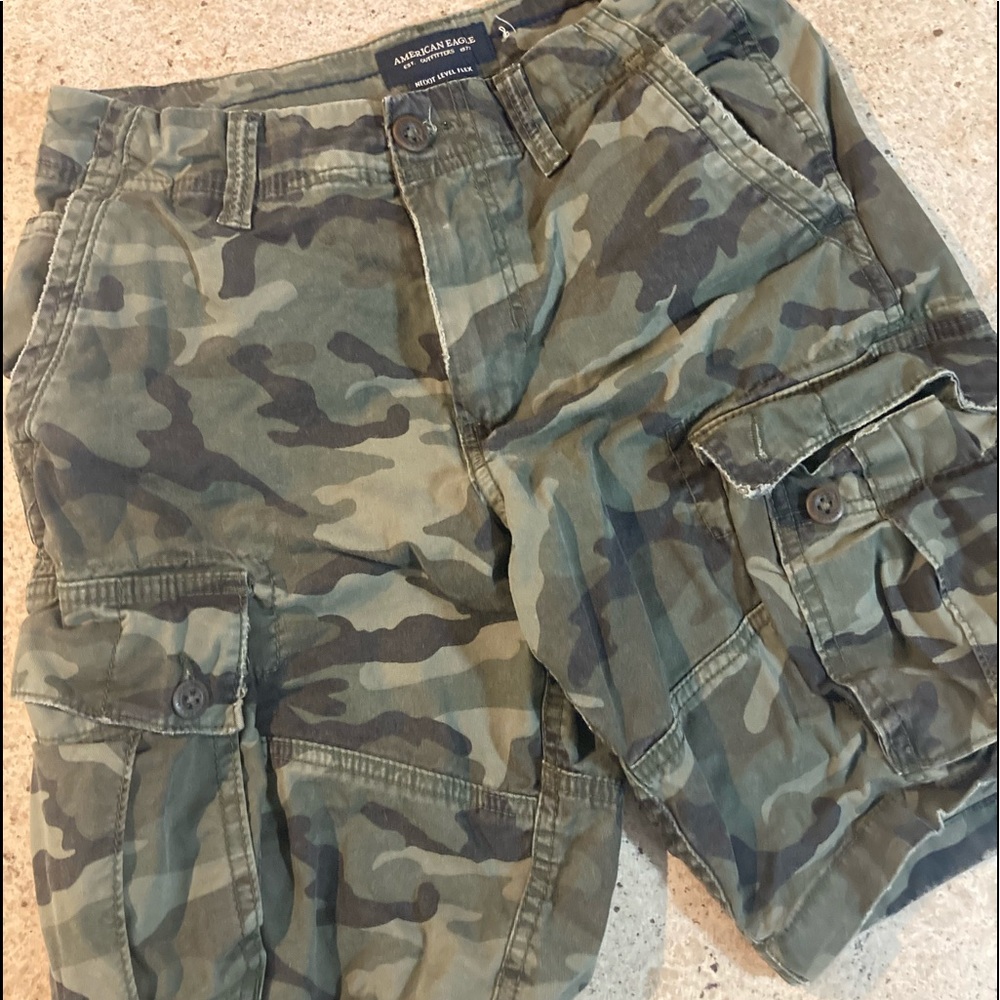 AEO Camo Cargo Shorts
